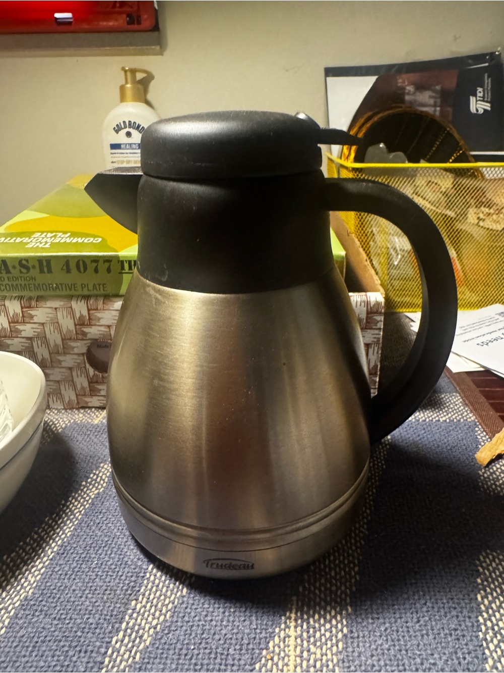 RUDE Stainless Steel Thermal Carafe in Silver and Black